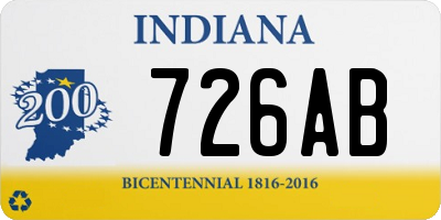 IN license plate 726AB