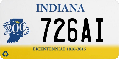IN license plate 726AI