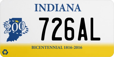 IN license plate 726AL