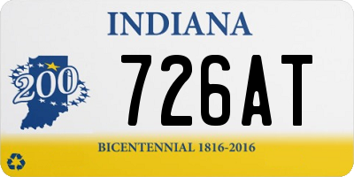 IN license plate 726AT