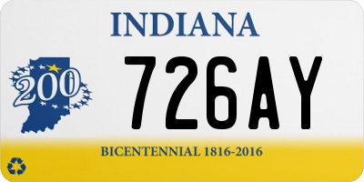 IN license plate 726AY