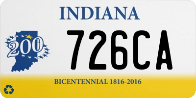 IN license plate 726CA