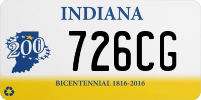 IN license plate 726CG