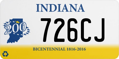 IN license plate 726CJ