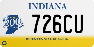 IN license plate 726CU