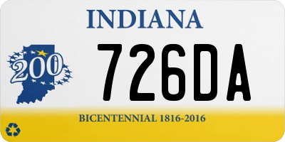 IN license plate 726DA