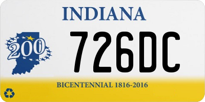 IN license plate 726DC