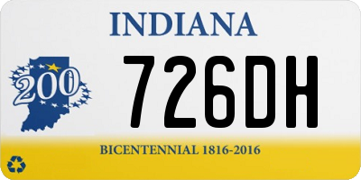 IN license plate 726DH