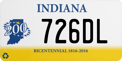 IN license plate 726DL
