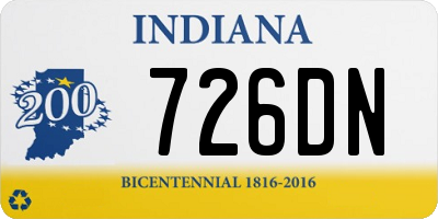 IN license plate 726DN