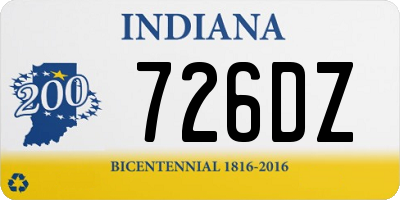 IN license plate 726DZ