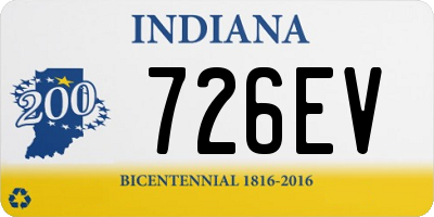 IN license plate 726EV