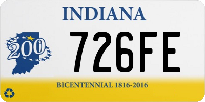 IN license plate 726FE