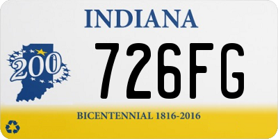 IN license plate 726FG
