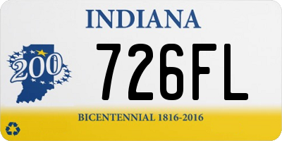 IN license plate 726FL