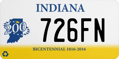 IN license plate 726FN