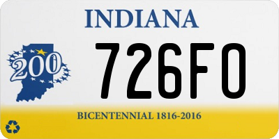 IN license plate 726FO