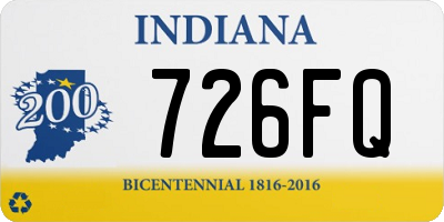 IN license plate 726FQ