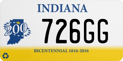 IN license plate 726GG