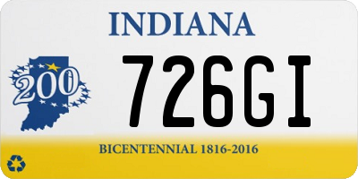 IN license plate 726GI