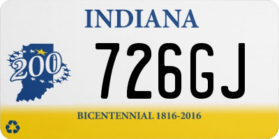 IN license plate 726GJ
