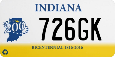 IN license plate 726GK