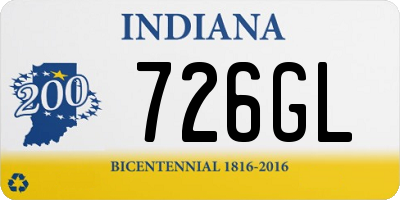 IN license plate 726GL