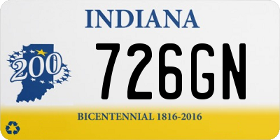 IN license plate 726GN