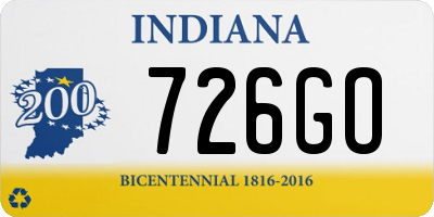 IN license plate 726GO