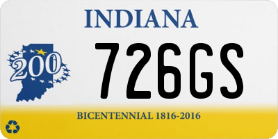 IN license plate 726GS