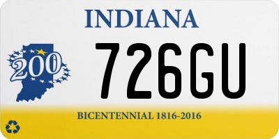 IN license plate 726GU