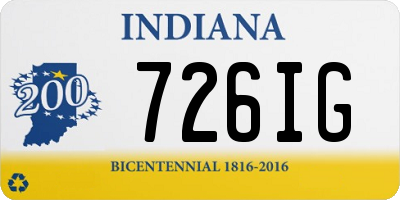 IN license plate 726IG