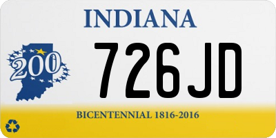 IN license plate 726JD
