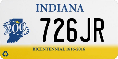 IN license plate 726JR