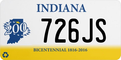 IN license plate 726JS