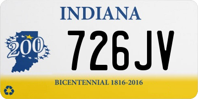 IN license plate 726JV