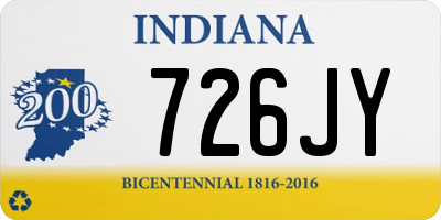 IN license plate 726JY