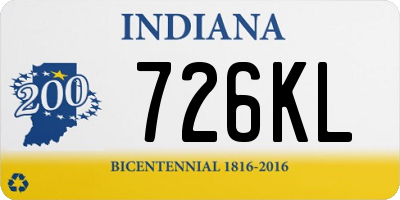 IN license plate 726KL