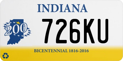 IN license plate 726KU