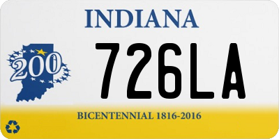 IN license plate 726LA