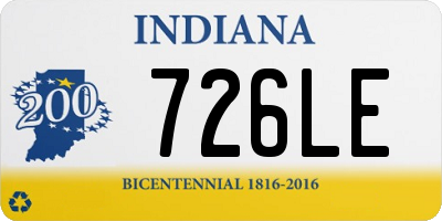 IN license plate 726LE