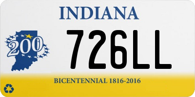 IN license plate 726LL