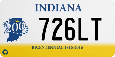 IN license plate 726LT