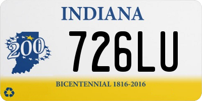 IN license plate 726LU