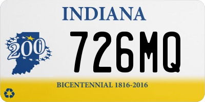 IN license plate 726MQ