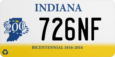 IN license plate 726NF