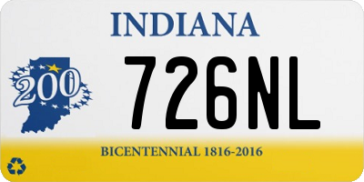 IN license plate 726NL