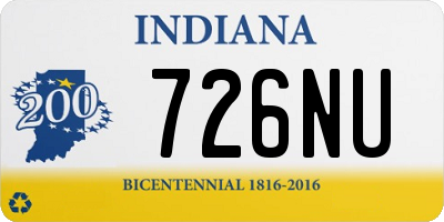 IN license plate 726NU