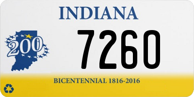 IN license plate 726O