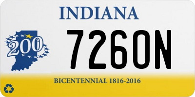 IN license plate 726ON